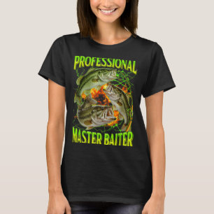 Professioneel meester lokker grappige visvangst me t-shirt