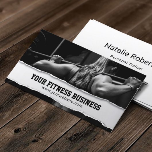 Professioneel meisje met persoonlijke opleiding visitekaartje