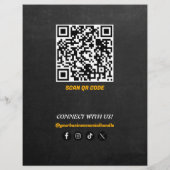 Professioneel Menu Fastfood Promotie Korting Zwart (Achterkant)