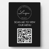 Professioneel menu Restaurants voor QR-codes Fotoplaat (voorkant)