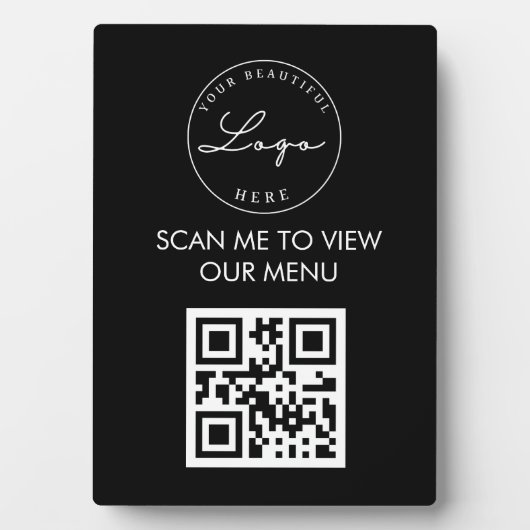 Professioneel menu Restaurants voor QR-codes Fotoplaat (voorkant)