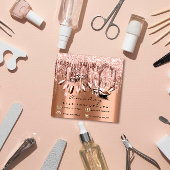 Professioneel merk Artist Nail Manicure Roos Vierkante Visitekaartje