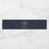 Professioneel merk Blue Company Business Logo Waterfles Etiket (Enkel label)