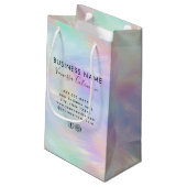 Professioneel Merk Minimal Script Iridescente Opal Klein Cadeauzakje (Achterkant Gekanteld)
