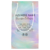 Professioneel merk minimale script iriserende opaa klein cadeauzakje (Voorkant)