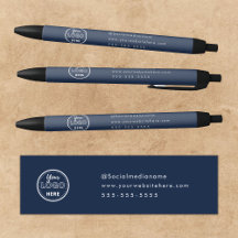 Professioneel Merk Minimalistisch Navyblauw Logo