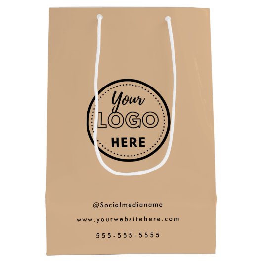 Professioneel Merk Minimalistische Landelijke Prom Medium Cadeauzakje (Achterkant)