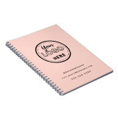 Professioneel Merk Minimalistische Roze Logo Notitieboek (Rechterzijde)