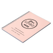 Professioneel Merk Minimalistische Roze Logo Notitieboek (Linkerzijde)
