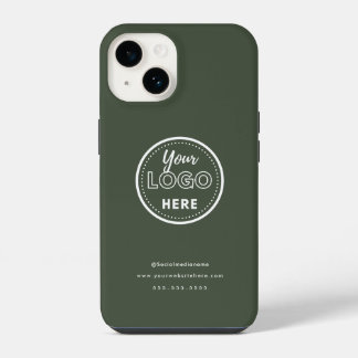 Professioneel merken Minimalistisch Forest Green L iPhone 14 Hoesje