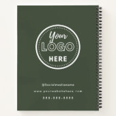 Professioneel merken Minimalistisch Forest Green L Notitieboek (Achterkant)