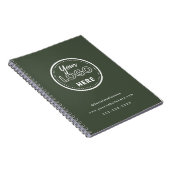 Professioneel Merkminimalisme Bosgroen Logo Notitieboek (Rechterzijde)