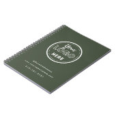 Professioneel Merkminimalisme Bosgroen Logo Notitieboek (Linkerzijde)