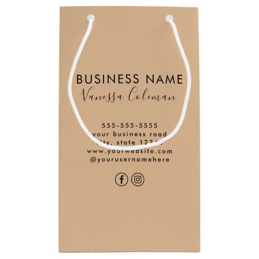 Professioneel Merkminimalisme Script Landelijk Klein Cadeauzakje (Achterkant)