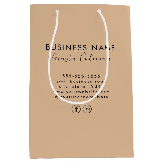 Professioneel Merkminimalisme Script Landelijk Medium Cadeauzakje (Voorkant)