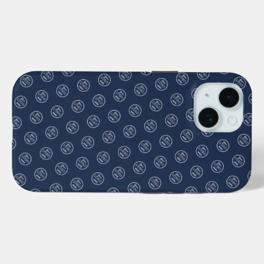 Professioneel Merkpatroon Logo Modern Marineblauw Case-Mate iPhone Case (Achterkant (horizontaal))