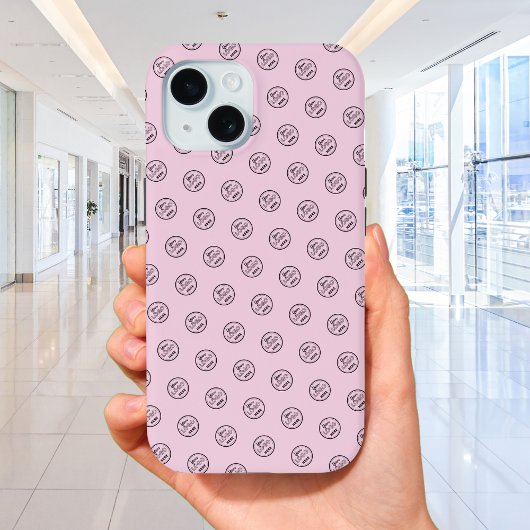 Professioneel Merkpatroon Logo Modern Roze Case-Mate iPhone Case