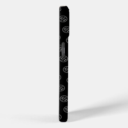 Professioneel Merkpatroon Logo Modern Zwart Case-Mate iPhone Case (Achterkant / Rechts)