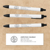 Professioneel merkpromotie-logo wit zwarte inkt pen