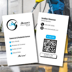 Professioneel met QR-code aangepaste drukreiniging Visitekaartje