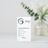 Professioneel met QR-code aangepaste drukreiniging Visitekaartje (Staand voorkant)