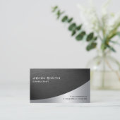 Professioneel metaal Elegant Modern Plain Black Visitekaartje (Staand voorkant)