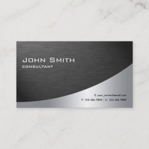 Professioneel metaal Elegant Modern Plain Black Visitekaartje