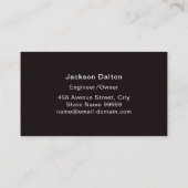 Professioneel metaal lasfabricagecontractor visitekaartje (Achterkant)