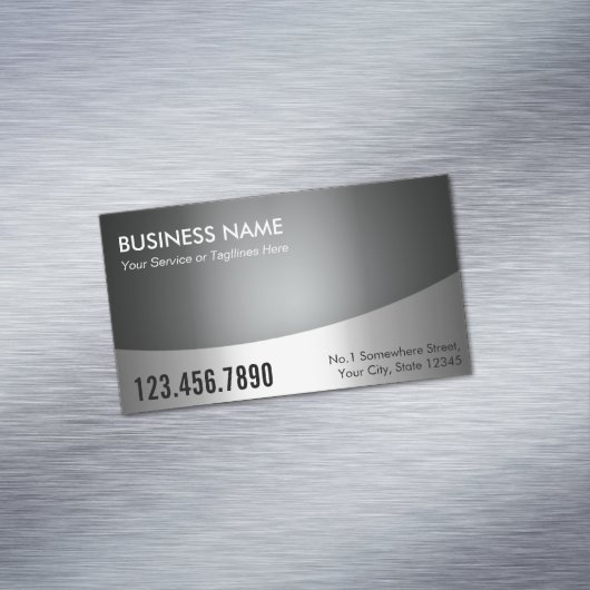 Professioneel metaal Modern Magnetisch Visitekaartje (Voorbeeld)