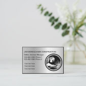 Professioneel metaalbewerkingsbedrijf visitekaartje (Staand voorkant)