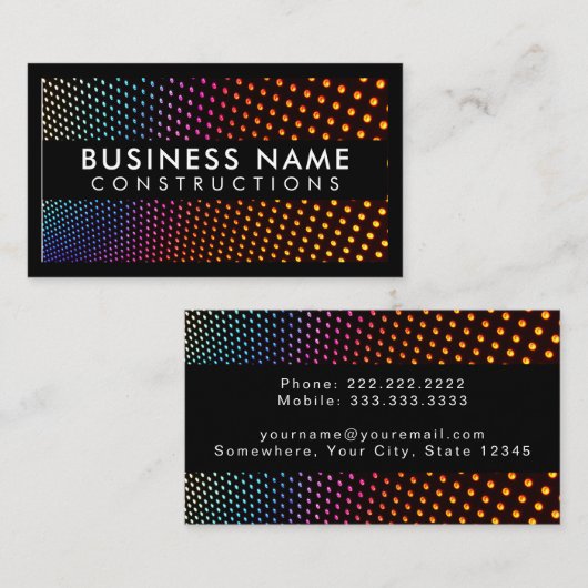 Professioneel metalen handapparaat voor de bouw visitekaartje (Voorkant / Achterkant)