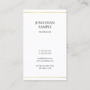 Professioneel, minimaal elegant design, modern visitekaartje