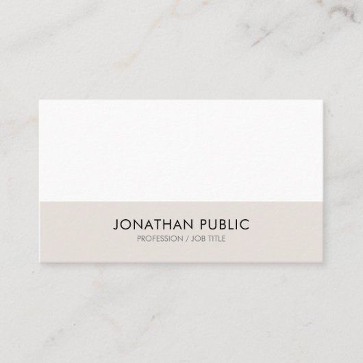 Professioneel, minimaal elegant design, modern visitekaartje (Voorkant)