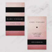 Professioneel minimaal goud - Verticaal Visitekaar Visitekaartje (Voorkant / Achterkant)