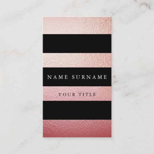 Professioneel minimaal goud - Verticaal Visitekaar Visitekaartje (Voorkant)