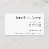 Professioneel, minimaal grijs en wit beton visitekaartje (Achterkant)