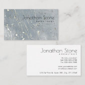 Professioneel, minimaal grijs en wit beton visitekaartje (Voorkant / Achterkant)