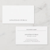 Professioneel, minimaal in wit, modern visitekaartje (Voorkant / Achterkant)