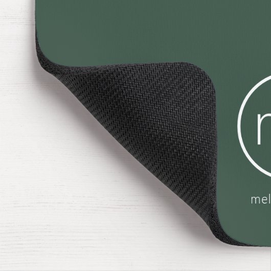 Professioneel minimaal Monogram Initiaal Forest Gr Muismat (Hoek)