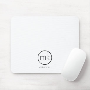 Professioneel Minimaal Monogram Initiaal Schoon Wi Muismat