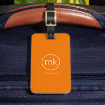 Professioneel Minimaal Monogram Sinaasappel Oranje