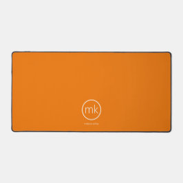 Professioneel Minimaal Monogram Sinaasappel Oranje Bureaumat