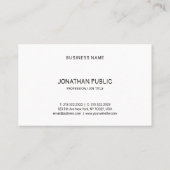 Professioneel Minimaal Ontwerp Zwart Wit Sjabloon Visitekaartje (Achterkant)