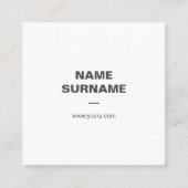 Professioneel minimaal standaard vierkant Visiteka Vierkante Visitekaartje (Voorkant)