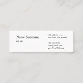 Professioneel minimaal standaard zwart-wit Visitek Mini Visitekaartje (Achterkant)