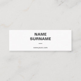 Professioneel minimaal Typografie Mini Visitekaart Mini Visitekaartje