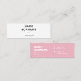 Professioneel minimaal Typografie Mini Visitekaart Mini Visitekaartje