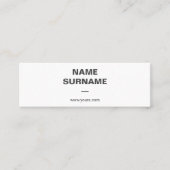 Professioneel minimaal Typografie Mini Visitekaart Mini Visitekaartje (Voorkant)