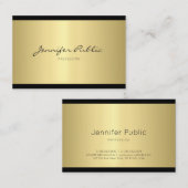 Professioneel, minimaal vormend design Gold Visitekaartje (Voorkant / Achterkant)