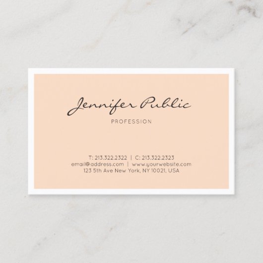 Professioneel, minimaal vormend design visitekaartje (Voorkant)